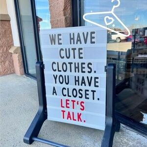 Cute Clothes Sign